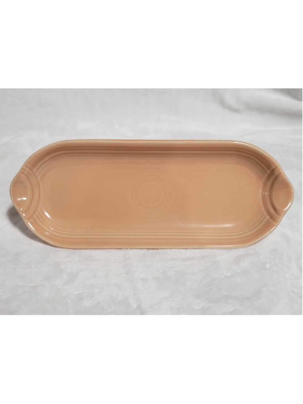 Fiesta Ware Apricot Relish Utility Tray Serving Dish Homer Laughlin USA Retired